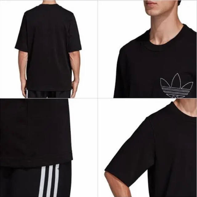 adidas(アディダス)のアディダスオリジナルス アウトライン 半袖 Tシャツ 黒 L 新品未使用 メンズのトップス(Tシャツ/カットソー(半袖/袖なし))の商品写真