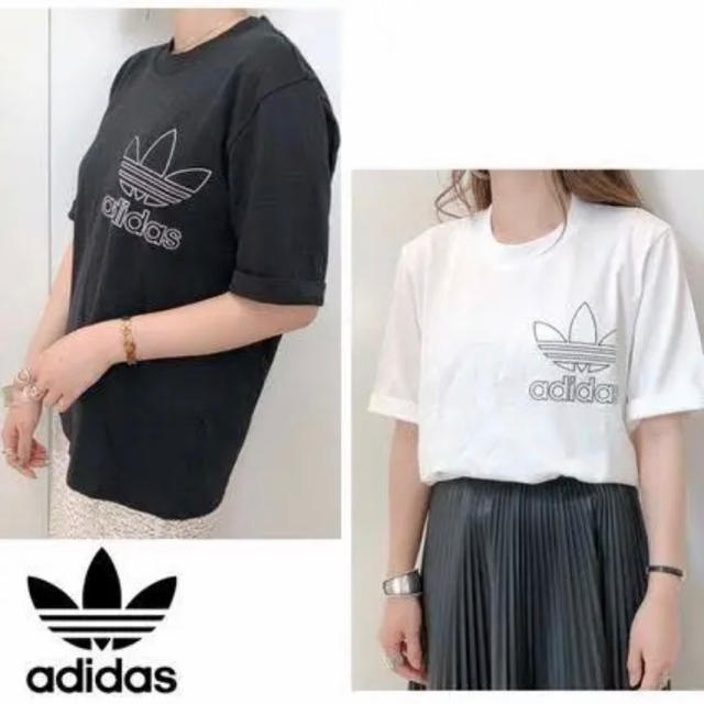 adidas(アディダス)のアディダスオリジナルス アウトライン 半袖 Tシャツ 黒 L 新品未使用 メンズのトップス(Tシャツ/カットソー(半袖/袖なし))の商品写真