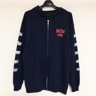 ミルクボーイ(MILKBOY)のMILKBOY THE CULT ZIP HOODIE　スマイル　パーカー　紺(パーカー)