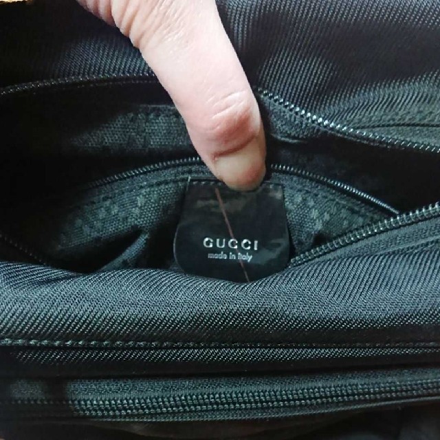 Gucci(グッチ)のグッチ バンブー ハンドバッグ ナイロン ブラック レディースのバッグ(ハンドバッグ)の商品写真