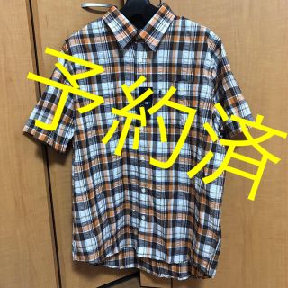 ＬＬサイズ　MENSチェック半袖シャツ(シャツ)