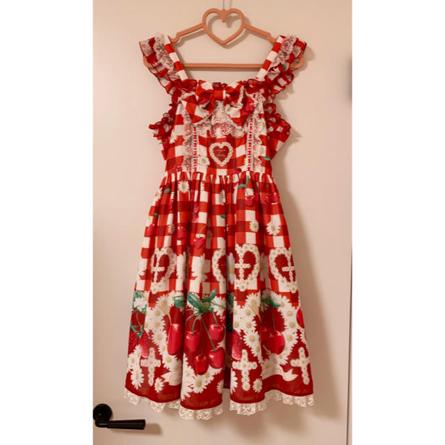 ギフ_包装Angelic pretty Cherry Marguerite JSK set