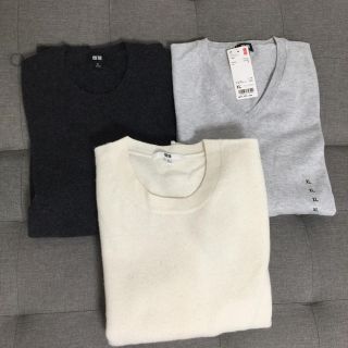 ユニクロ(UNIQLO)のUNIQLO 薄手ニット 3枚セット(ニット/セーター)