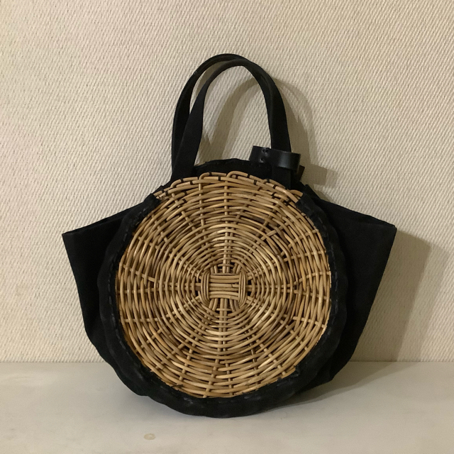 レディースエバゴス ebagos 防水キャンバス　円カゴ　BLACK