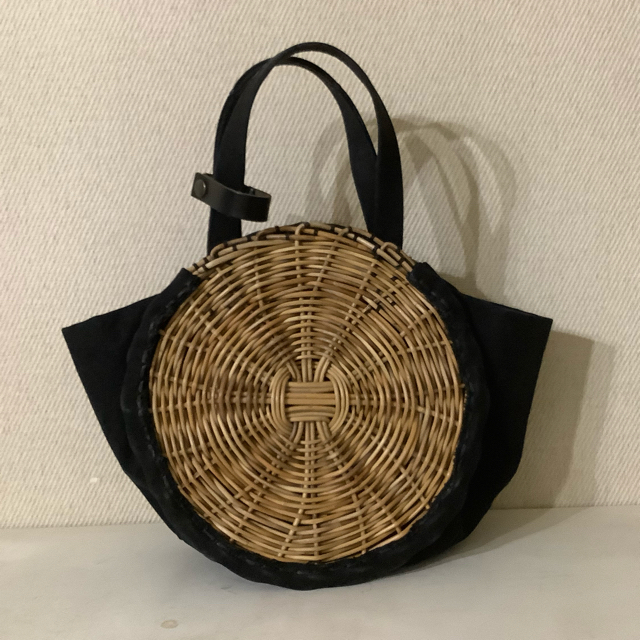 エバゴス ebagos 防水キャンバス　円カゴ　BLACK