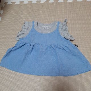 ナルミヤ インターナショナル(NARUMIYA INTERNATIONAL)のピューピルハウス　チュニック　重ね着風　トップス　90(Tシャツ/カットソー)