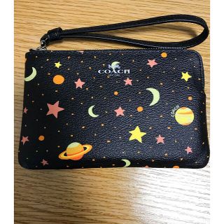 COACH コーチ ポーチ ブラック 黒 スター 星　宇宙