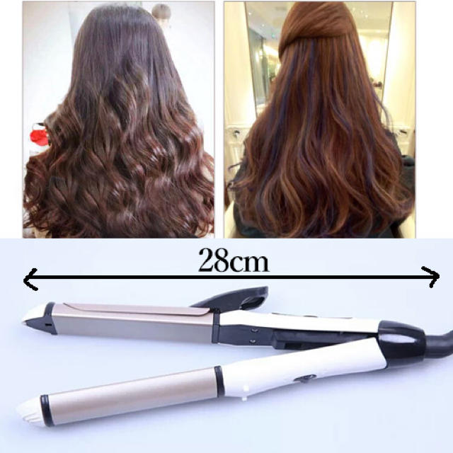 ヘアアイロン ２WAY ストレート カール 26ミリ コテ 高速加熱 セラミック スマホ/家電/カメラの美容/健康(ヘアアイロン)の商品写真