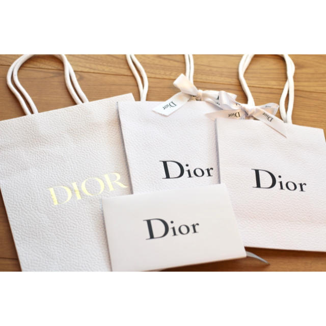 Christian Dior(クリスチャンディオール)のDior 美品✨　ショッパー　紙袋　カードホルダー・リボン付❣️ レディースのバッグ(ショップ袋)の商品写真