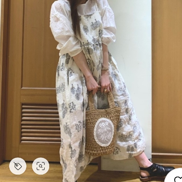 TSUHARU 綿麻刺繍キャミワンピース
