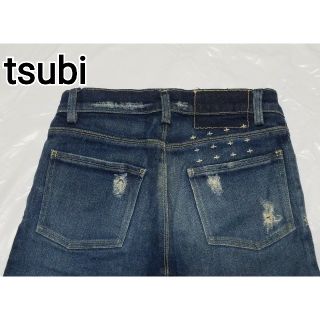 ツビ(TSUBI)のtsubi  ツビ  ダメージデニム ストレート  サイズ6  美品！(デニム/ジーンズ)