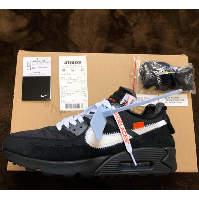 off-white×NIKE エアマックス90 ブラック靴/シューズ