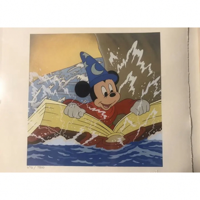 Disney(ディズニー)のFantasia Disney  Mickey Mouse 原画 アニメ 絵画 エンタメ/ホビーの美術品/アンティーク(絵画/タペストリー)の商品写真