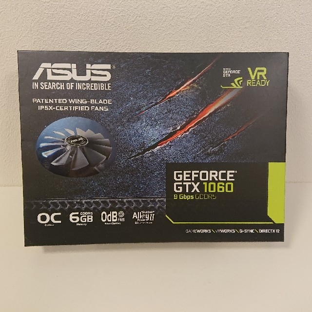 ASUS(エイスース)のASUS Geforce GTX1060 6GB スマホ/家電/カメラのPC/タブレット(PCパーツ)の商品写真