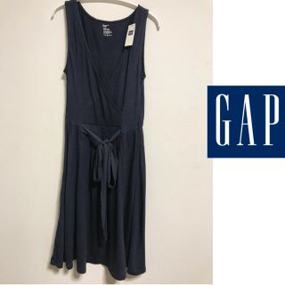 ギャップ(GAP)のGAP ギャップ　ワンピース　ネイビー　リボン付き(ひざ丈ワンピース)