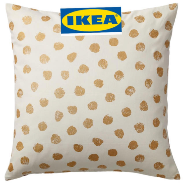 IKEA(イケア)のイケア　IKEA SKÄGGÖRT シェッゴルト ホワイト/ゴールドカラー,  インテリア/住まい/日用品のインテリア小物(クッションカバー)の商品写真