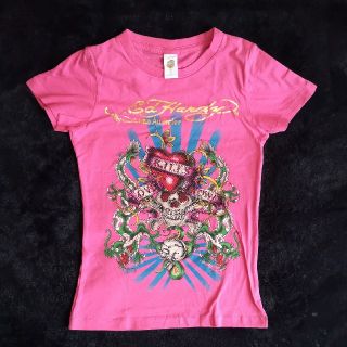 エドハーディー(Ed Hardy)のEd Hardy☆ピンク　スカル　Tシャツ(Tシャツ(半袖/袖なし))