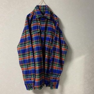 ポロラルフローレン(POLO RALPH LAUREN)の【一点物!】1173 Aランク ラルフローレン長袖シャツ日本Mサイズ青橙緑黄緑(シャツ)