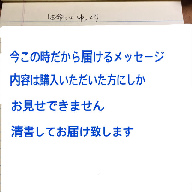 メッセージ　生命はゆっくり その他のその他(その他)の商品写真