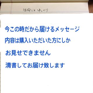 メッセージ　生命はゆっくり(その他)