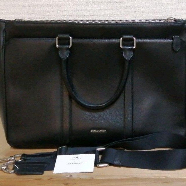 値下げ【コーチ COACH】メトロポリタンクロスグレーンレザー ビジネストート