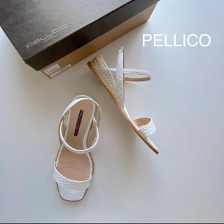 ペリーコ(PELLICO)のけい様専用＊半額＊【PELLICO】クロコ型押し＊スクエアトゥサンダル(サンダル)