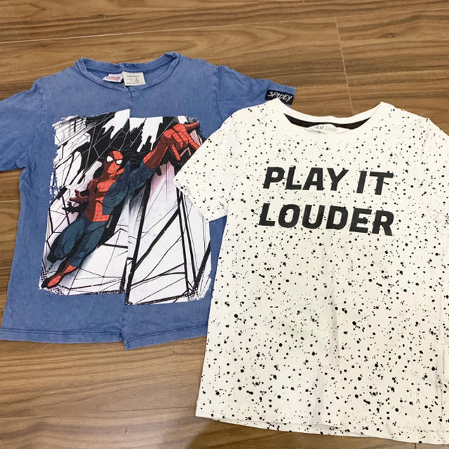 ZARA KIDS(ザラキッズ)のNokkoさま専用ZARAKIDS H&M 男の子　Tシャツ　二枚セット　120 キッズ/ベビー/マタニティのキッズ服男の子用(90cm~)(Tシャツ/カットソー)の商品写真