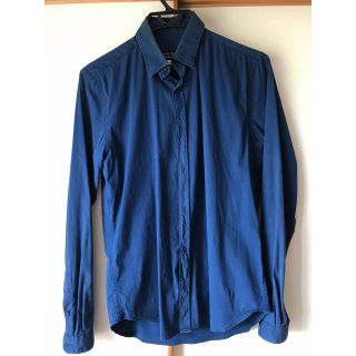 ザラ(ZARA)のZARA ワイシャツ　ブルーシャツ　スリムフィット(シャツ)