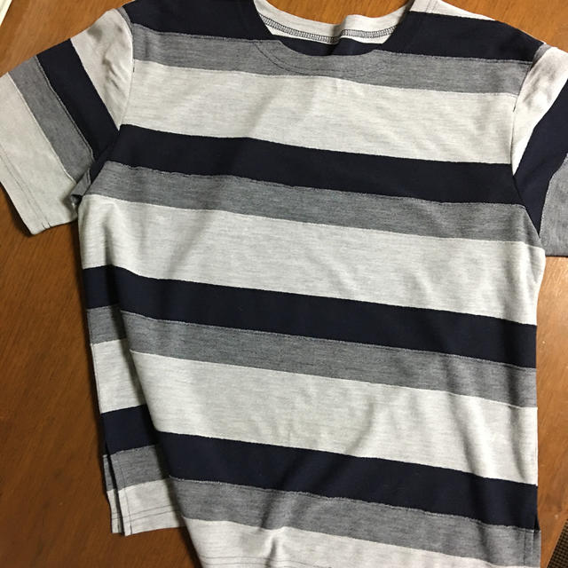 レリアン　半袖　Tシャツ　紺✖️グレー　M お値引き中 レディースのトップス(Tシャツ(半袖/袖なし))の商品写真