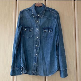 アズールバイマウジー(AZUL by moussy)のレディース　デニムシャツ　フリーサイズ(シャツ/ブラウス(長袖/七分))