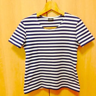 マリメッコ(marimekko)のmarimekko♡紺色ボーダー半袖(Tシャツ(半袖/袖なし))