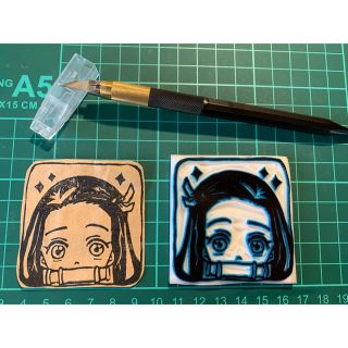 消しゴムハンコ  禰豆子 ハンドメイド(はんこ)