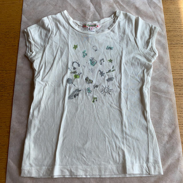 Bonpoint(ボンポワン)のボンポワン　Tシャツ　白　6A キッズ/ベビー/マタニティのキッズ服女の子用(90cm~)(Tシャツ/カットソー)の商品写真
