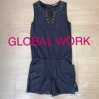 グローバルワーク(GLOBAL WORK)のグローバルワーク　ビジュー付きサロペット(サロペット/オーバーオール)