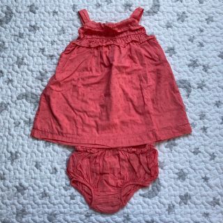 エイチアンドエム(H&M)のH &M キャミソールワンピ　セットアップ　12-18M(ワンピース)