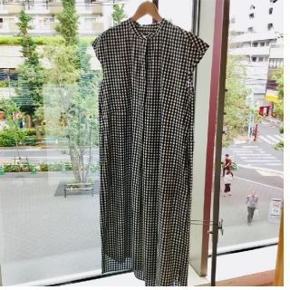 MUJI (無印良品)(ギンガムチェック ・ ロングワンピース/マキシ MUJI (無印良品)(ギンガムチェック ・ ロングワンピース/マキシ