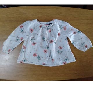 ベビーギャップ(babyGAP)のbabyGap　花柄カットソー　80(シャツ/カットソー)