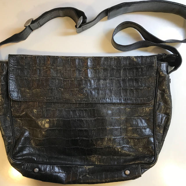 Giorgio Armani - GIORGIO ARMANI クロコ型押し 本革 カーフレザー