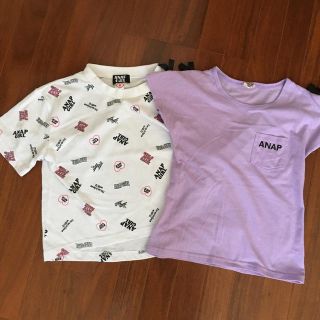 アナップキッズ(ANAP Kids)の最終値下げ★アナップ　Tシャツ　130&Sサイズ　2枚セット(Tシャツ/カットソー)