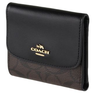 コーチ(COACH)の新品 コーチ 折りたたみ財布 ミニ財布 三つ折り レザー 定価16,000円(財布)