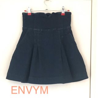 アンビー(ENVYM)のENVYM アンビー デニムスカート M 美品(ひざ丈スカート)