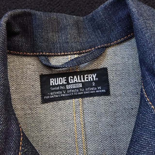 RUDE GALLERY(ルードギャラリー)の【RUDE GALLERY】デニムジャケットサイズ2美品 メンズのジャケット/アウター(Gジャン/デニムジャケット)の商品写真