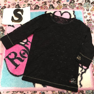 ロニィ(RONI)の新品★サンプルRONI★総レースTシャツ★Sブラック(Tシャツ/カットソー)
