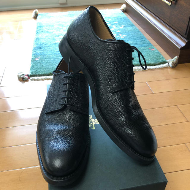 ドレス/ビジネスCROCKETT & JONES グレインレザー プレーントウシューズ