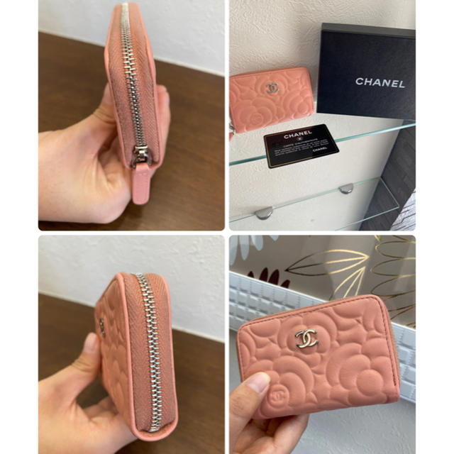 CHANEL シャネル　ラウンドファスナーコインケース　カメリア  財布 3