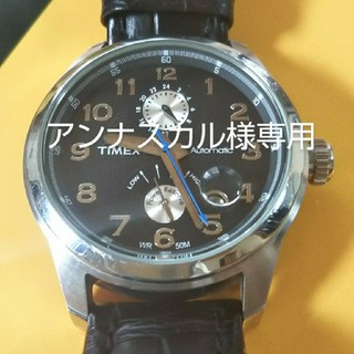 タイメックス(TIMEX)のTIMEX タイメックス オートマチック 自動巻き 腕時計 黒 革ベルト (腕時計(アナログ))