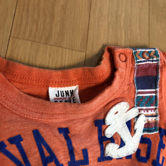 JUNK STORE(ジャンクストアー)のジャンクストアー　半袖　Tシャツ 80 オレンジ キッズ/ベビー/マタニティのベビー服(~85cm)(Ｔシャツ)の商品写真