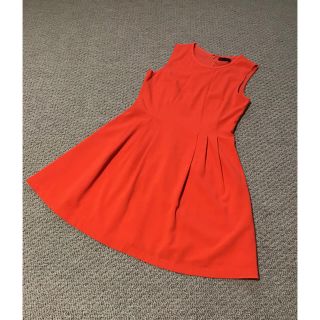 ザラ(ZARA)の朱色　ドレス(ひざ丈ワンピース)