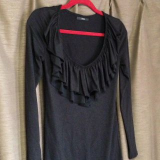 デュラス(DURAS)の【DURAS】デュラス  フリルトップス(Tシャツ(長袖/七分))