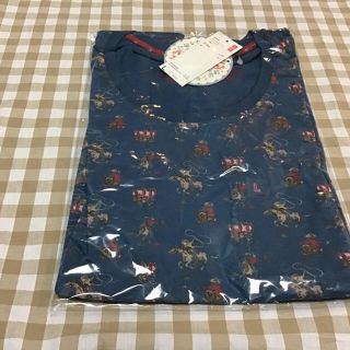 キャスキッドソン(Cath Kidston)のキャスキッドソンCath kidson サイズＬ半袖Ｔシャツカウボーイ柄ブルー(Tシャツ(半袖/袖なし))